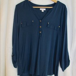 Blue Charter Club blouse